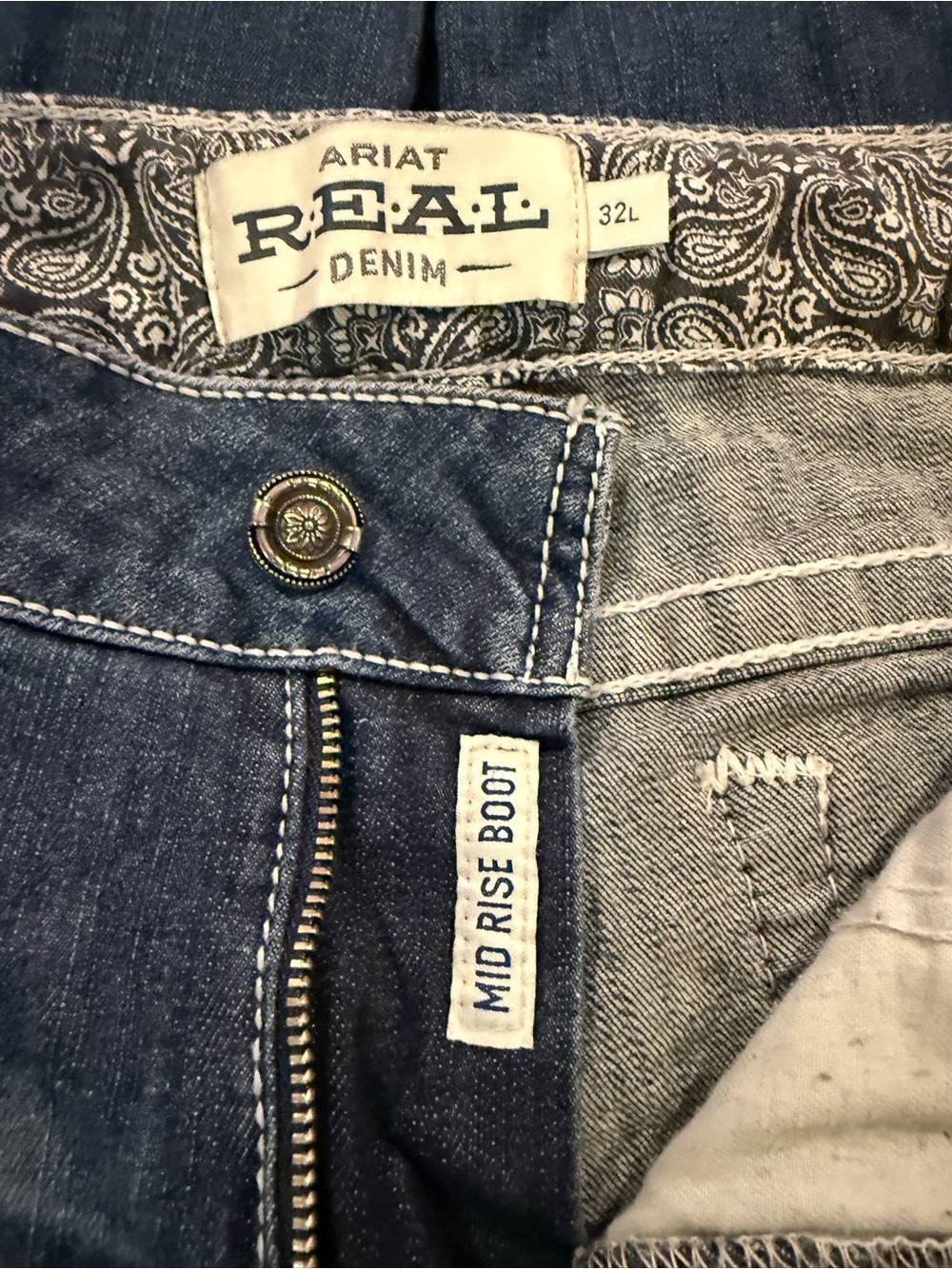 Ariat Real Denim Mid Rise Boot Jeans - Blue